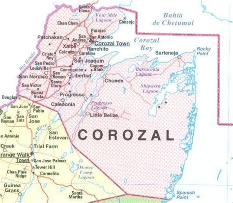 Corozal Belize Map | GOOGLESAND