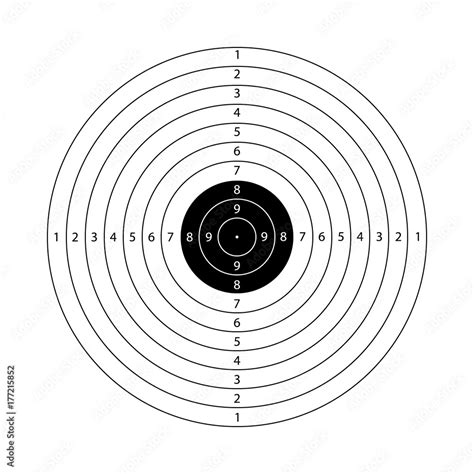 Blank template for sport target shooting competition. Shooting range ...