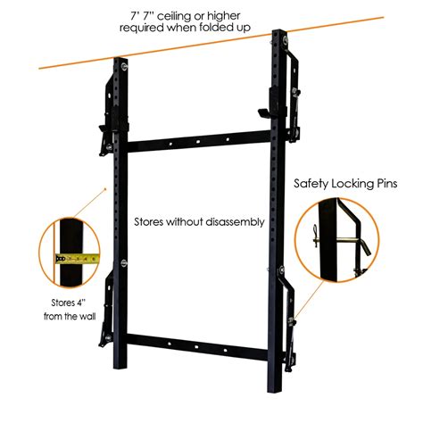 PRx Profile® Folding Squat Rack With Reinforcement Kit – Total Fitness USA