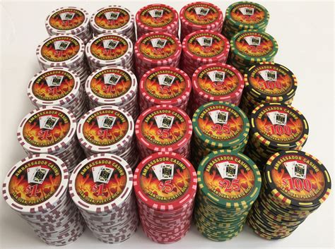 500 Ambassador Casino Poker Chips - Apache Poker Chips