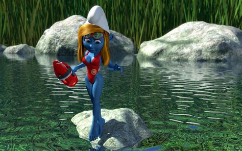 Smurfette in sexy red swimsuit by kondaspeter1 on DeviantArt