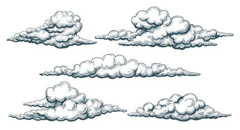 sketch clouds - Google Search | Free vector graphics, Engraving ...