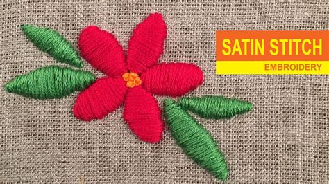 Satin Stitch Embroidery - YouTube