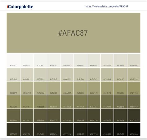 Pantone 15-0318 Tpg Sage Green Color | Hex color Code #AFAC87 ...