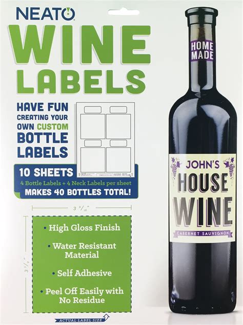 Buy Wine Bottle Labels - Make Your Own Custom Printable Wine Labels ...