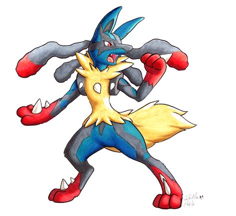 Mega Lucario Drawing | Free download on ClipArtMag