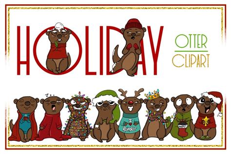 Holiday Clipart-Otter Clipart-Otter Christmas