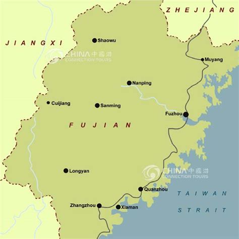 Fujian Provincial Map, China Fujian Provincial Map - Fujian Travel Guide