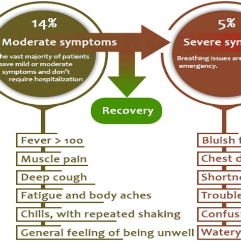 Based on the severity of symptoms, the percentage share among COVID-19 ...