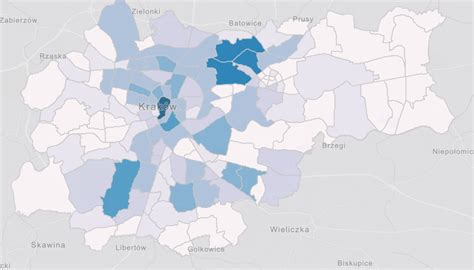 Ta mapa Krakowa nie pozostawia złudzeń – im ciemniej, tym ...