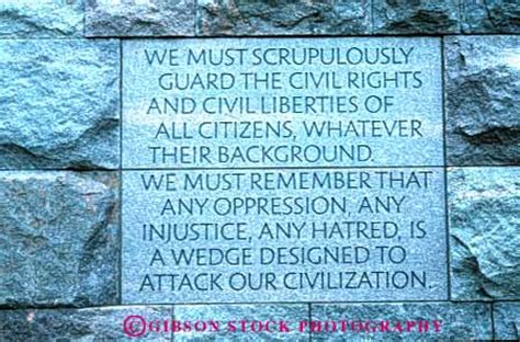 inscribed quote Franklin Delano Roosevelt Memorial Washington DC Stock ...