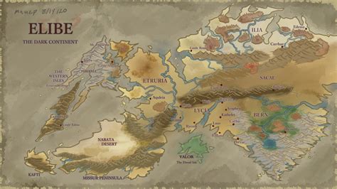 ArtStation - A map of Elibe from Fire Emblem 7