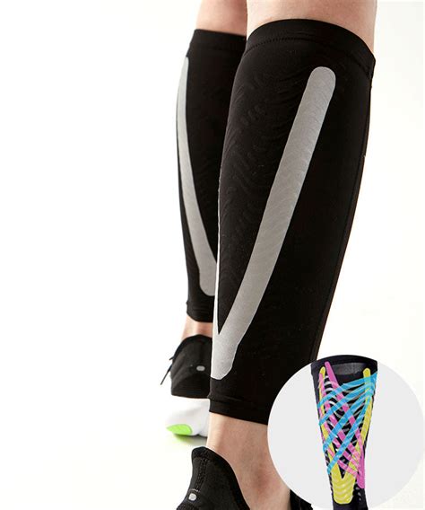 Compression Calf Sleeves with Kinesiology Tape | Speedy Recovery – WaveWear