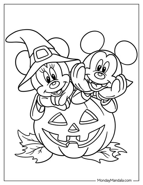 24 Disney Halloween Coloring Pages (Free PDF Printables)