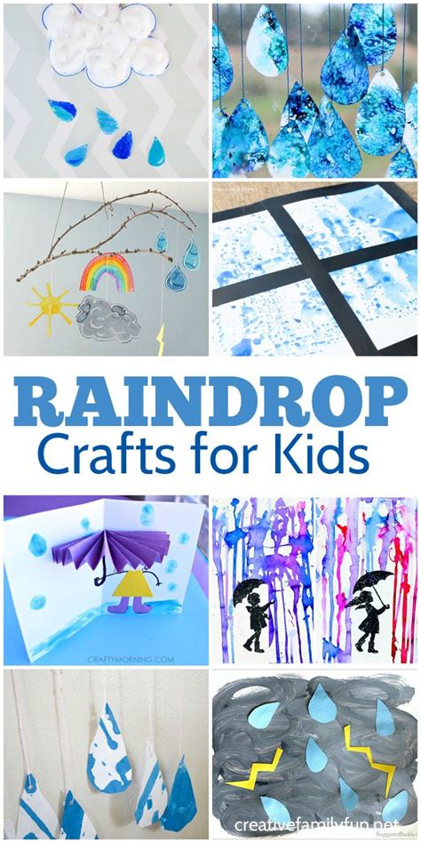 Rain and Raindrop Crafts for Kids | Weather crafts, Weather crafts ...