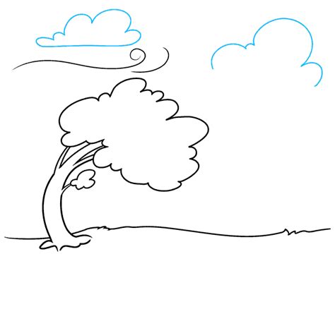 Windy Trees Drawing