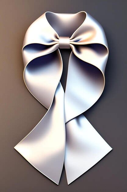 Premium AI Image | White ribbon bow