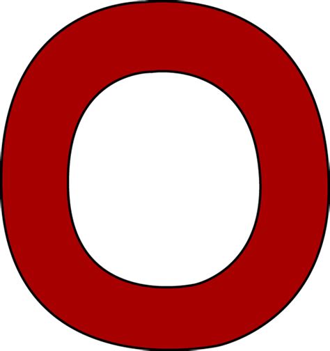 Red Letter O Clip Art - Red Letter O Image