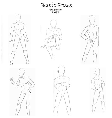 Basic Poses 4- Male by darkflower8923 on deviantART | Drawing poses ...