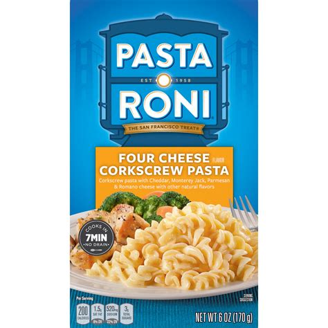 Pasta Roni Four Cheese Corkscrew Pasta, 6 oz Box - Walmart.com