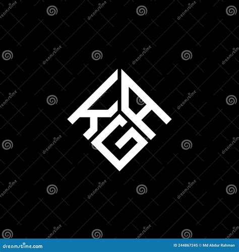 KGA Letter Logo Design on Black Background. KGA Creative Initials ...