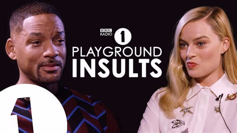 Watch nice celebrities Margot Robbie and Will Smith try to insult each ...