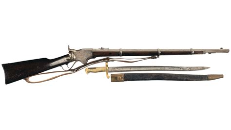 Civil War U.S. Navy Spencer Repeating Rifle with Saber Bayonet | Rock ...