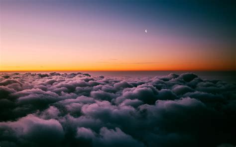 Download wallpaper 3840x2400 clouds, porous, sunset, sky horizon ...