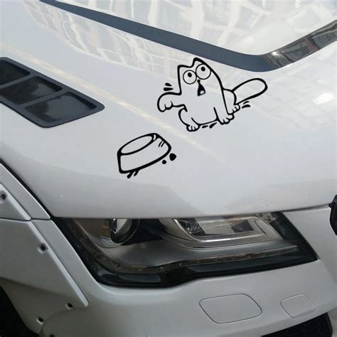 Funny Cat Car Stickers and Decals Car Window Decor Universal For Auto ...