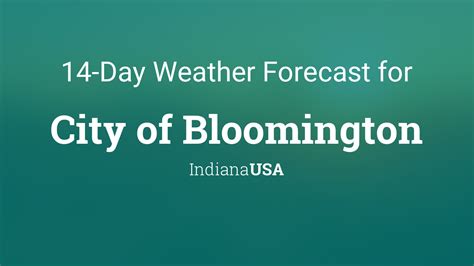 City of Bloomington, Indiana, USA 14 day weather forecast