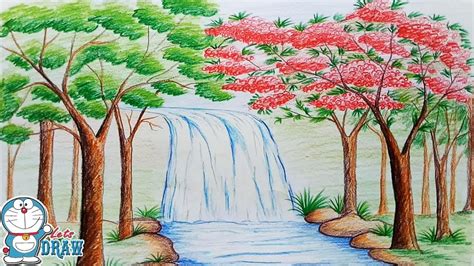 Simple Waterfall Drawing : Simple Waterfall Drawing At Paintingvalley ...