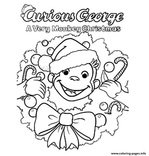 Christmas Curious George Sae99 Coloring page Printable