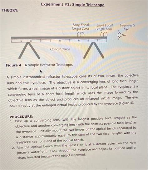 Solved Focal Length of a Converging Lens. Simple Telescope | Chegg.com