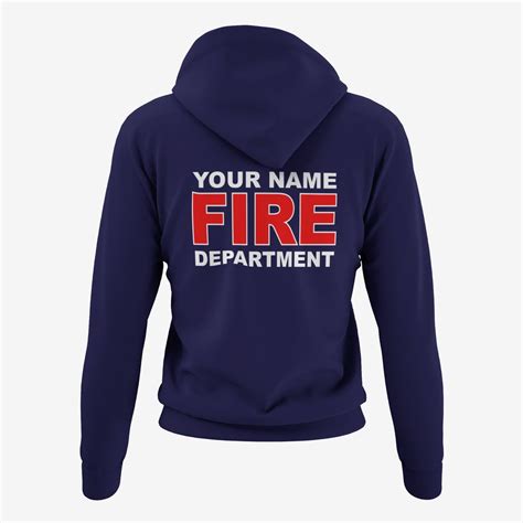 Personalized Fire Department Hoodie Hooded Sweatshirt Personalized With ...