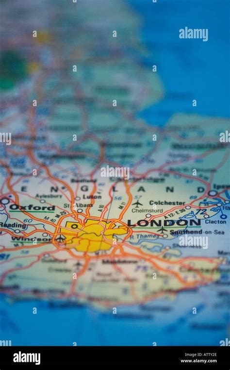 LONDON ROAD MAP Stock Photo - Alamy