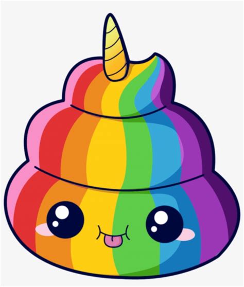 Rainbow Mq Unicorn Emoji Emojis Kawaii - Poop Emoji Png Transparent PNG ...