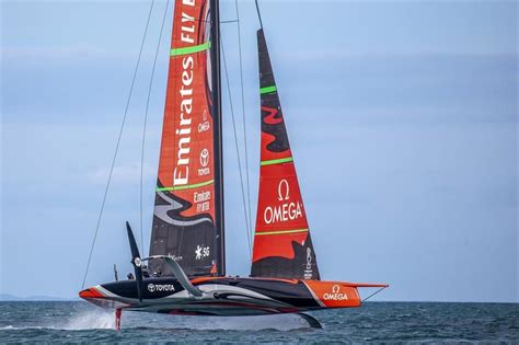 The much-anticipated launch of the first two AC75 foiling monohull ...