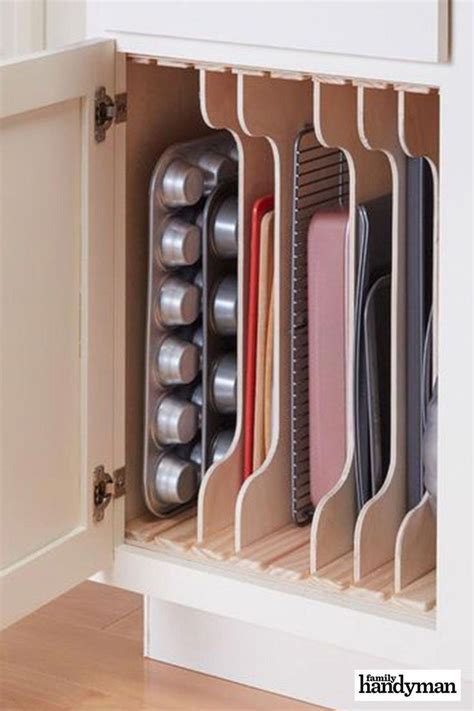 Kitchen Cabinet Organizers: DIY Dividers | Cabinet organization diy ...