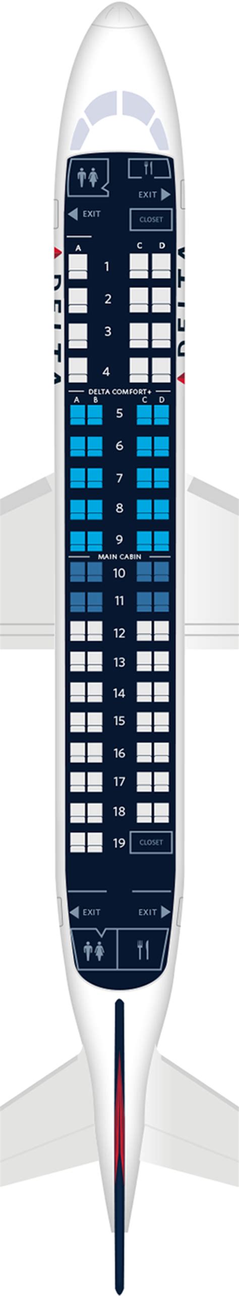 Embraer ERJ-175 Seat Maps, Specs & Amenities | Delta Air Lines