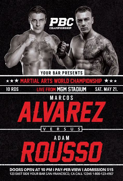 MMA/UFC Fight Flyer Template | Flyer for Sport Events