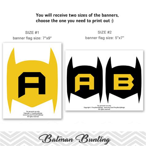 Printable Batman Banner, Digital Batman Bunting, Printable Superhero P ...