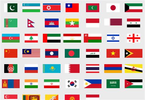 Asia: Flags - Flag Quiz Game - Seterra