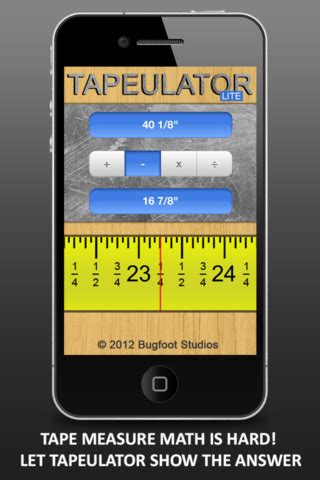 Tapeulator Lite: Tape Measure Calculator 1.5 App for iPad, iPhone ...