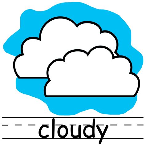 Cloudy clipart - Clipground