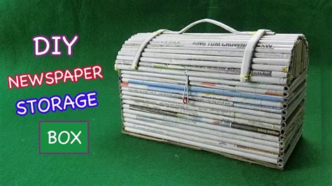 Newspaper Crafts | How to make Storage box from Newspaper & Cardboard ...