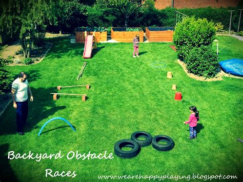 We are Happy Playing: DIY Backyard obstacle races without spending ...