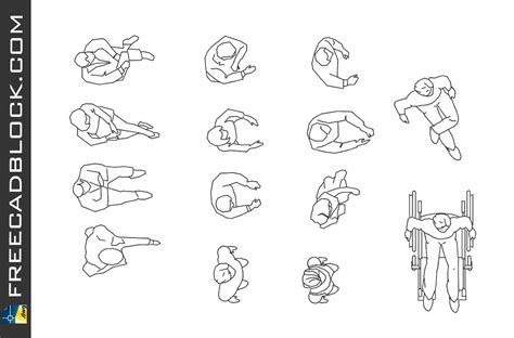 People top view DWG Drawing. Free download in Autocad platform 2007.