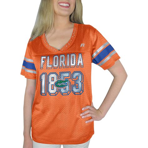 Russell NCAA Florida Gators , Women's Heather V-neck Game Jersey ...