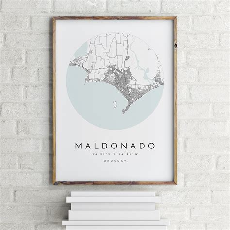 Maldonado Map Maldonado Uruguay City Map Home Town Map | Etsy