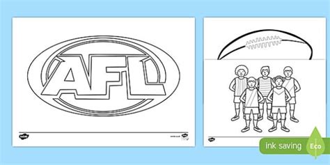 AFL Australian Football League Colouring Pages - colour in, AFL